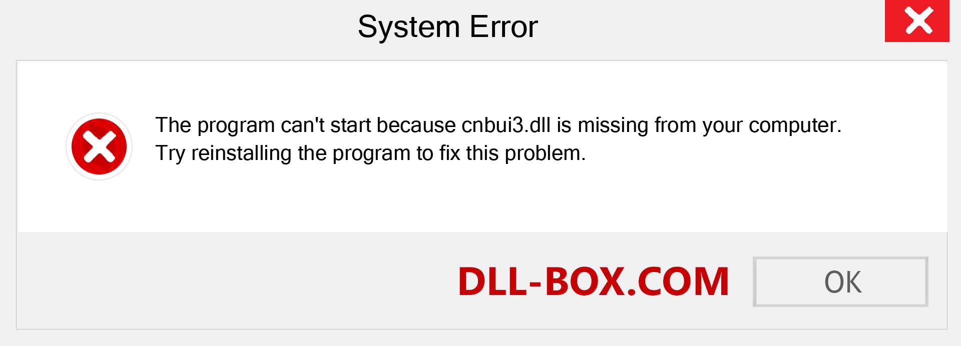  cnbui3.dll file is missing?. Download for Windows 7, 8, 10 - Fix  cnbui3 dll Missing Error on Windows, photos, images